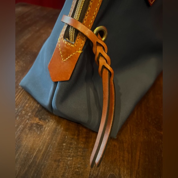 Dooney & Bourke Navy Blue Nylon Domed Satchel - Picture 6 of 8